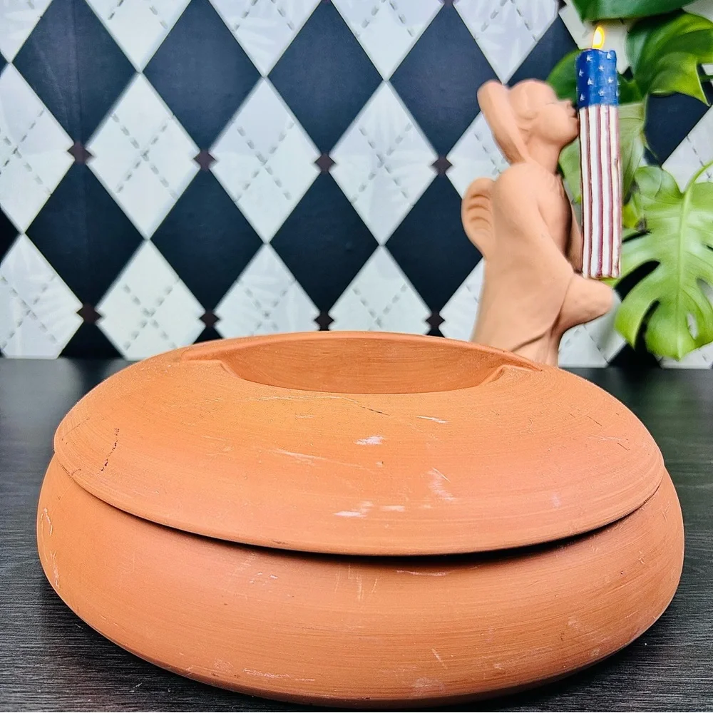 Large Terracotta Lidded‎ Casserole Studio Kitchen Pottery Luxe Bortner $ Bortner